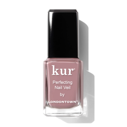 LONDONTOWN Perfecting Nail Veil, Sheer, Buildable Nail Tint Plus Nail Strengthener, Hydrates & Conditions Nails, #3 Violet Mauve Tint, 0.4 Fl Oz