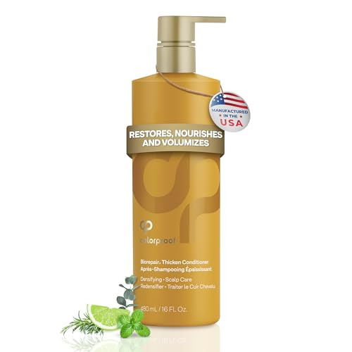 Colorproof Biorepair Thicken Conditioner for Thinning Color-Treated Hair, Nourishes & Stimulates Hair & Scalp, Thicker, Fuller Looking Hair, Sulfate-Free, Vegan