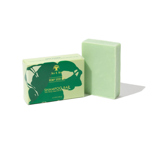 As I Am Hemp Seed Oil Shampoo Bar - 3.5 ounce - with Ceramides, Calendula, Betaine, & Safflower - Made in USA
