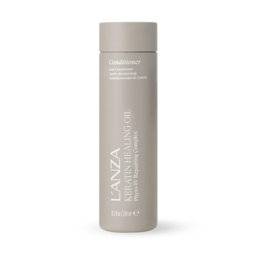 L'ANZA Keratin Healing Oil Conditioner for Dry Damaged Hair, Moisturizing, Detangles, Reduces Breakage, Adds Shine, Anti-Frizz, Color Safe Anti-Humidity Strengthening Care, Sulfate Free (8.5 Fl Oz)