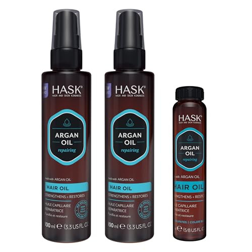 HASK ARGAN REPAIRING Shine Hair Oil for All Types Vegan Color Safe Gluten-free Sulfate-free Paraben-free