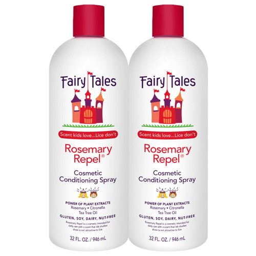 Fairy Tales Rosemary Repel Daily Kids Conditioning Spray REFILL– Kids Like the Smell, Lice Do Not, 32 fl oz. (Pack of 2)