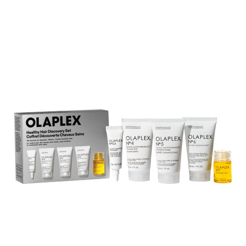 Olaplex Healthy Hair Discovery Travel Set: Nº. 4, 5, 0.5, 6, 7 Set | Cleanse, Hydrate, Reduce Breakage, and Boost Shine & Softness | For Coily, Curly, Straight, & Wavy