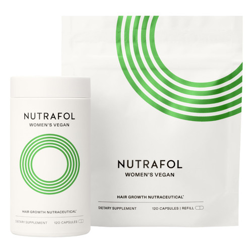 Nutrafol Women's Hair Growth Supplements, for Women 18-44 Years Old, Clinically Tested for Visibly Thicker, Stronger Hair, 100% Vegan Ingredients, Dermatologist Recommended - 2 Month Supply