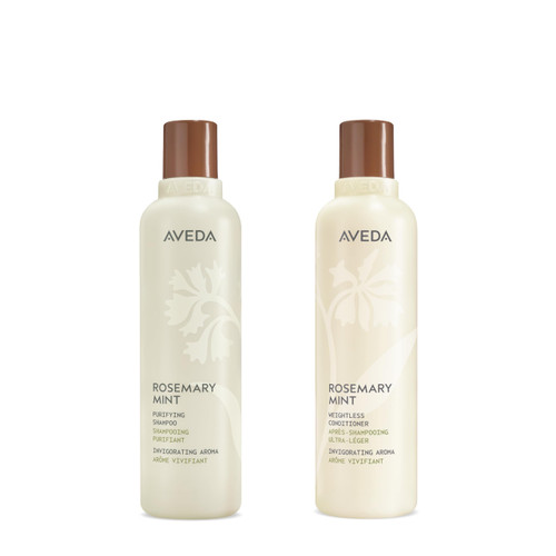 Aveda Rosemary Mint Purifying Shampoo & Conditioner Gift Set | Clarifying Shampoo and Lightweight Conditioner Set for Normal to Oily Hair | Fine to Medium Hair Types | Includes 2 Full Size Products