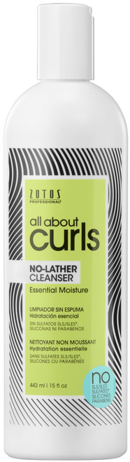 ALL ABOUT CURLS No-Lather Cleanser Shampoo | Essential Moisture | Gentle Cleansing | Suds-Free | All Curly Hair Types | Vegan & Cruelty Free | Sulfate Free | 15 Fl Oz