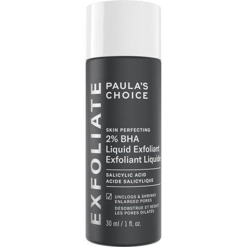 Paula's Choice Skin Perfecting 2% BHA Liquid Salicylic Acid Exfoliant, Gentle Facial Exfoliator for Blackheads, Large Pores, Wrinkles & Fine Lines, Travel Size, 1 Fluid Ounce