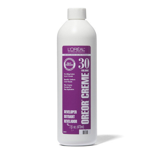 L'Oréal Technique Oreor Developer - Hair Color Developer, Creamy Formula For Uniform Results, Combine With Color of Your Choice, 30 Vol Dev 16 Oz