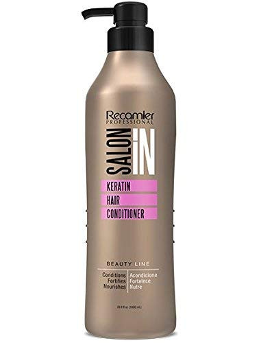 Salon'In Conditioner Keratin Hair Recamier Professional Care | Saloon in Acondicionador Uso Profesional Cabello 33.8 Ounces - 1000 Mililitros