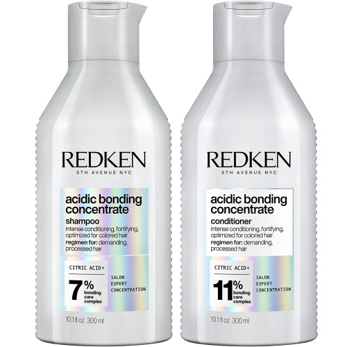 Redken Bonding Shampoo & Conditioner Set for Damaged Hair Repair | Acidic Bonding Concentrate | Sulfate-Free | Repairs Bleached or Color-Treated Hair | For All Hair Types | 10.1 Fl Oz
