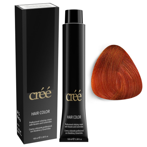 Cree Professional 7.44 - Intense Copper Blond Permanent Hair Color - Long Lasting, Rich Vibrant - Gray Coverage 100ml - 3.4 fl.oz.