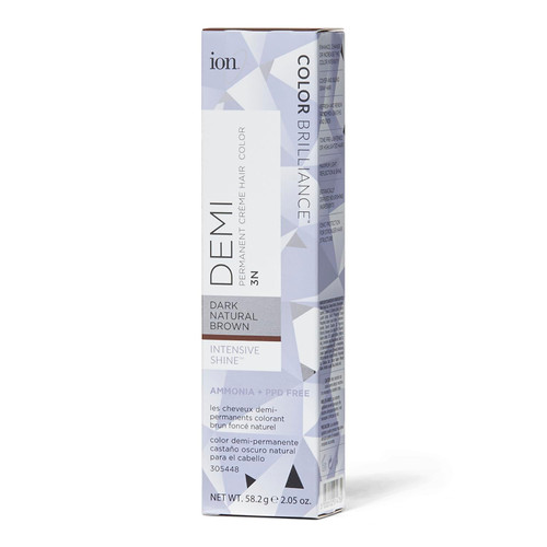Ion Intensive Shine 3N Dark Natural Brown Demi Permanent Creme Hair Color 3N Dark Natural Brown