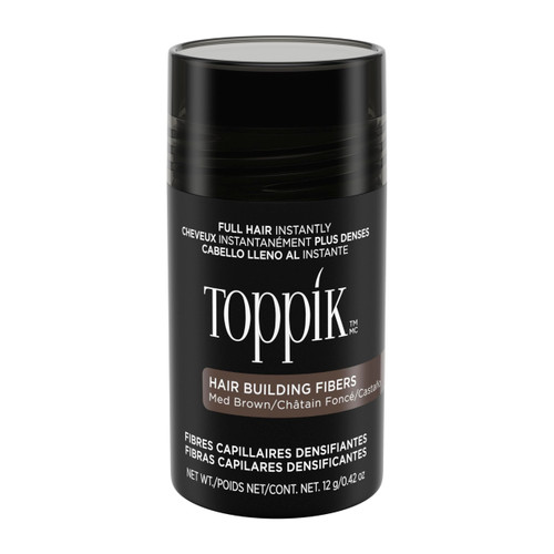 Toppik Hair Building Fibers, Medium Brown, 12g Fill In Fine or Thinning Hair, Instantly Thicker, Fuller Looking, 9 Shades for Men & Women, Keratin Protein Formula