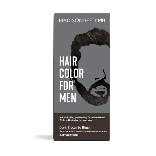 Madison Reed Mr. Hair Color for Men, Dark Brown to Black Demi-Permanent Hair Dye, Reduces Grays in 15 Minutes For Hair & Beard, Nourishing & Strengthening, Keratin & Argan Oil, 2 Applications