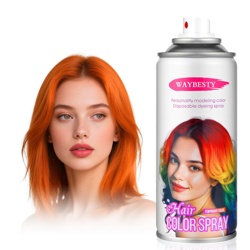 Temporary Hair Color Spray For Kids Women Men, Temporary Hair Clolor Wax Dye Pomades, Washable Hair Dye Spray For Cosplay Party DIY, Christmas Party, Halloween Crazy Hair Day (Orange-Red, 4.06 oz)