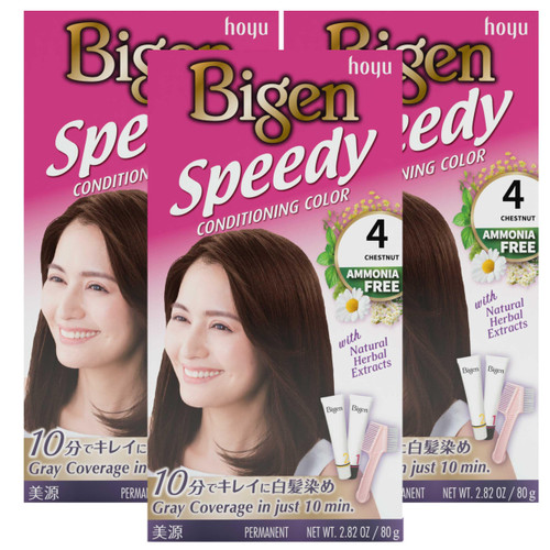 Bigen Speedy Conditioning Color Refill: 4 Chestnut - 3 Pack