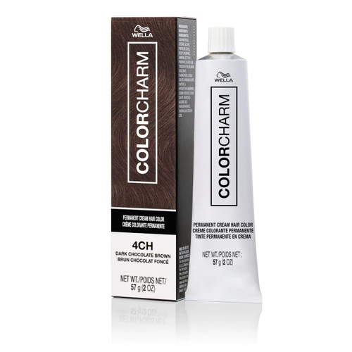 COLORCHARM Permanent Cream Hair Color, 4CH Dark Chocolate Brown, 2 oz.