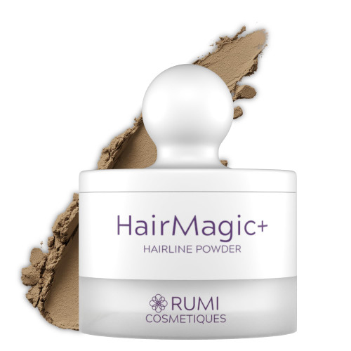 Rumi Cosmetiques HairMagic+ Root Touch Up Powder for Mature Women – Instant Gray Hair Coverage & Hairline Filler – Water-Resistant, Natural Finish, with Argan Oil & Vitamin E (Natural Blonde)