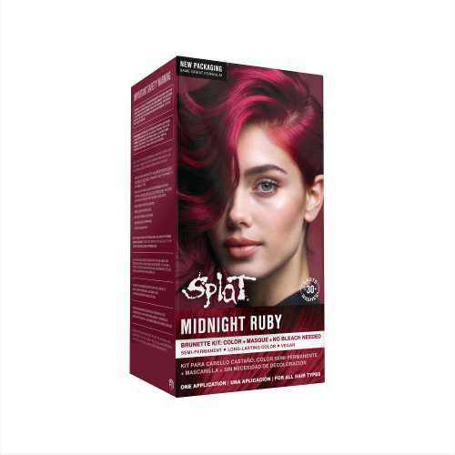 Splat Vegan and Cruelty-Free Semi-Permanent Hair Color Dye (6 Fl Oz, MIDNIGHT RUBY)