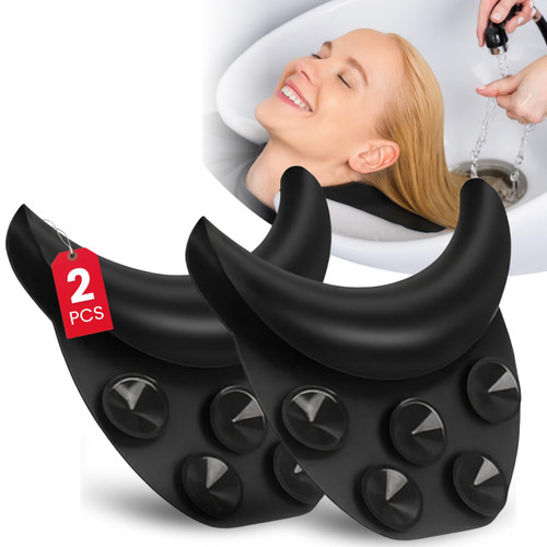 Premium 2 Piece Gel Cushion Set for head Portable Shampoo Bowl Neck Rest Sink Hair Washing Basin Waterproof Support Pillow for Tub Salon Lavacabezas European Chair