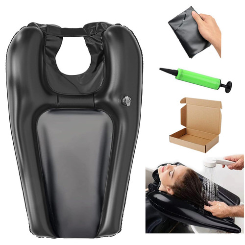 Portable Shampoo Bowl with Inflator,Hair Washing Station for Kids,Inflatable Hair Washing Basin for Sink at Home,Outdoors Or The Hospital, for Handicapped,Child, Seniors, Pregnancy, Bedridden Patient