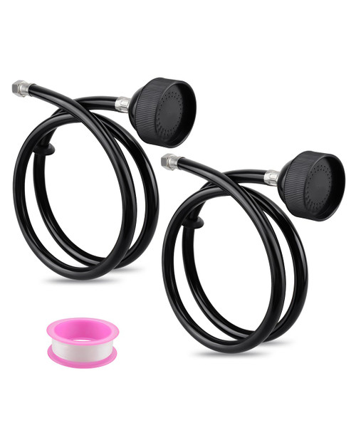 Salon Shampoo Bowl Sprayer Head with Black Rubber Hose, Salon Spray Head Professional Salon Sink Replacement Part for Salon Barber Shop Spa, 1/4" Thread
