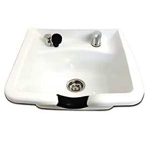Extra Wide Shampoo Bowl White ABS Plastic Salon and Spa Hair Sink Beauty Salon Equipment MSR-W22