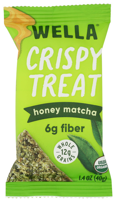 Wella Organic Honey Matcha Crisp Bar, 1.4 Ounce