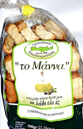 Whet Rusks with Olive Oil the manna (Kythirian Type) 500gr 21.16 Oz by tsatsaronaki