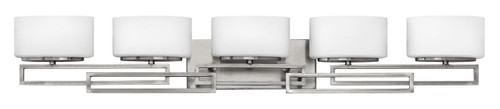 Hinkley Lanza Contemporary Modern Five Light 300W G9 Bathroom Vanity Fixture, Antique Nickel
