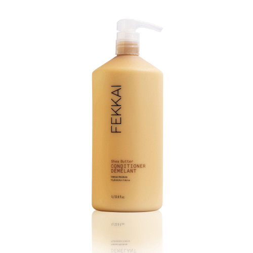 FEKKAI Shea Butter Conditioner - 1 Liter - Moisturizes & Hydrates - Reduces Frizz by 61% Up to 12H - Free of Sulfates, Parabens, Phthalates - Vegan, Cruelty-Free