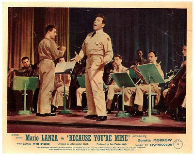 Because You're Mine Original 8x10 Lobby Card 1952 Mario Lanza with Orchestra