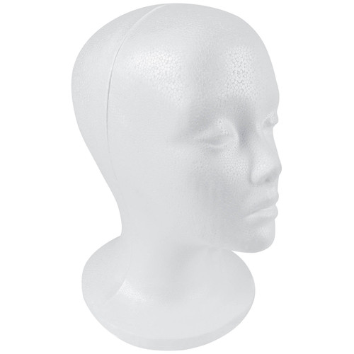SHANY Styrofoam Model Heads ,Hat Wig Foam Mannequin Female Wig Head Stand ,Mannequin Head for wigs , Wig Holder - Round Base , 10.5 Tall with 20 1/2 Inches Circumference Female Mannequin Head -1 Piece