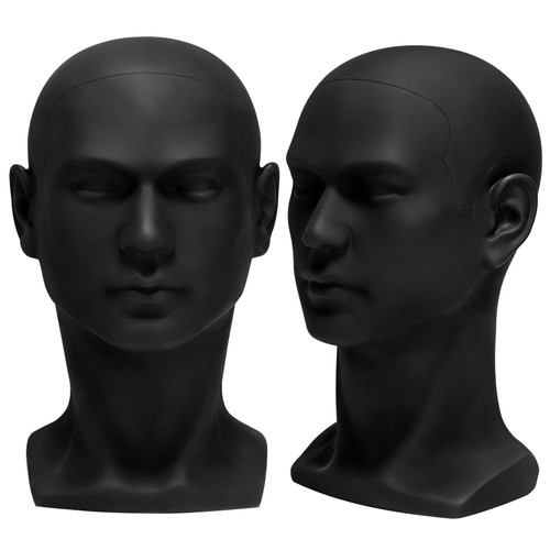 ZOOFOX Male Mannequin Head for Hats, PVC Manikin Head with Mount Hole, Professional Display Styling Head for Wigs, Hats, Scarfs, Headphone, Sunglasses, Headdress