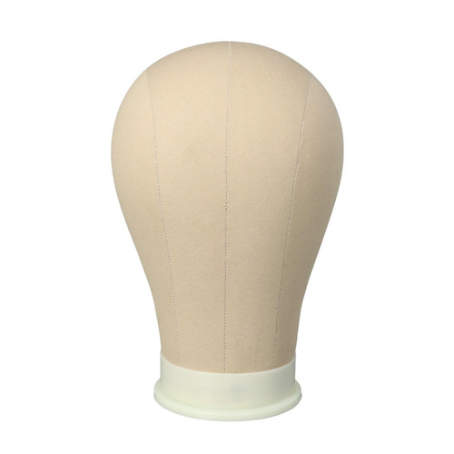 Mannequin Head for Wigs Canvas Block Head Wig Head with Mount Hole for Wig Making,Weave Hair Braiding Stand Hat Display Stand,Hairstyle Doll Head Durable Easy to Put Pins In & Out (Light Brown,21")
