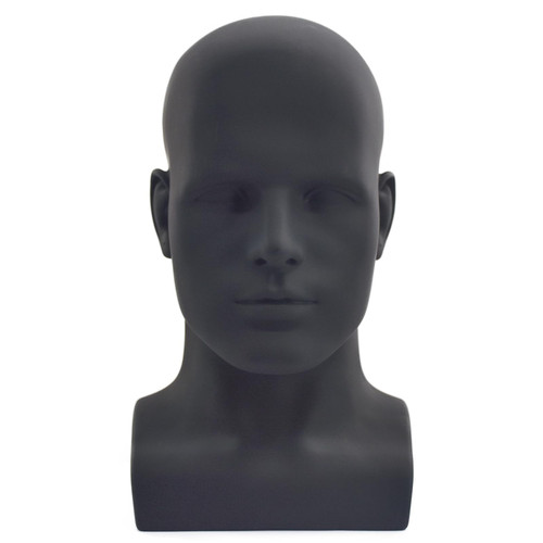 Tcwuzick Male Mannequin Head Professional Manikin Head for Display Wigs Hats Headphone Mask Sunglasses Jewelry and Scravat Display Stand (L90-yahei)