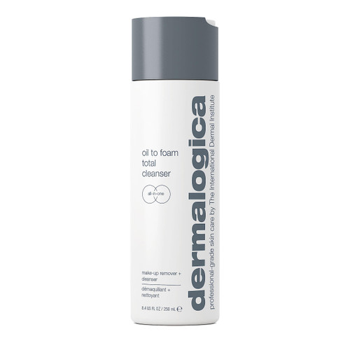 Dermalogica Oil To Foam Total Cleanser for face - Removes make-up, sunscreen, and debris while cleansing skin in one step for ultra-clean, healthy-looking skin, 8.4 fl oz