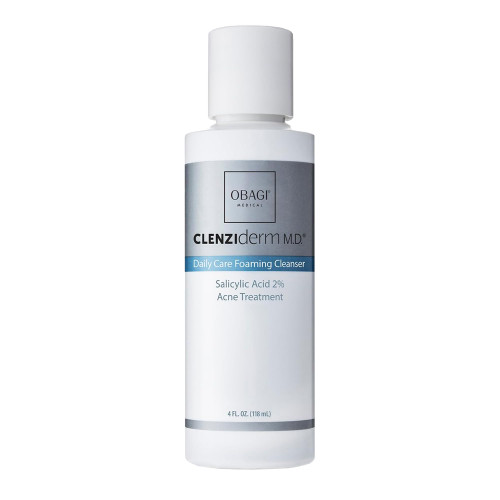 Obagi CLENZIderm M.D. Daily Care Foaming Acne Cleanser – Acne Face Wash & Treatment w/ 2% Salicylic Acid (BHA) Unclogs Pores for Clearer-Looking Skin – Safe for Normal & Oily Skin – 4 oz