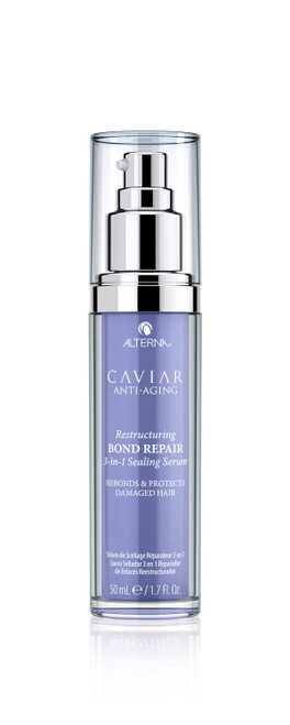 Alterna Haircare CAVIAR Anti-Aging Restructuring Bond Repair 3-in-1 Sealing Serum, Rebonds and Protects Damaged Hair,1.7 Fl Oz