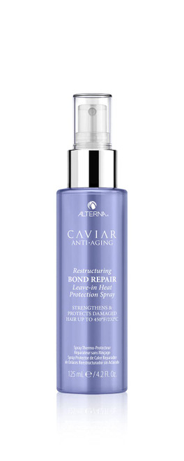 Alterna Haircare CAVIAR Anti-Aging Restructuring Bond Repair Leave-in Heat Protection Spray 4.2 Fl Oz | Strengthens and Protects Damaged Hair
