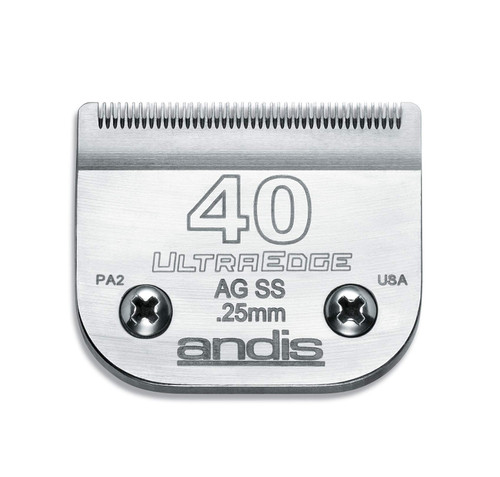 Andis 64084 UltraEdge Detachable Blade Size 40 – Carbon Steel Dog Clipper Blade, 1/100" Cut Length, Ultra Close Precision Grooming