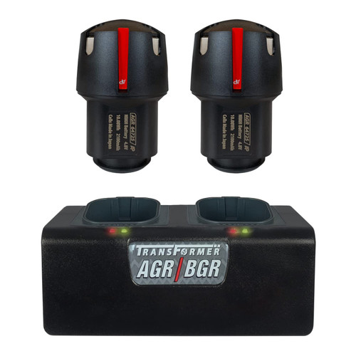 Artisan Power Double Charger and Two Replacement Batteries | Best for Andis PowerGroom AGR+ and BGR+ Series Clippers | NiMH Rechargeable Battery Pack | 2100 mAh - 27% Higher Than the OEM Batteries
