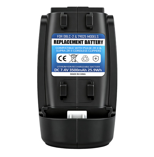 Loarysk Upgrade High-Capacity 3500mAh Replacement Lithium-ion Battery for DBLC-2 & 79025 Models,Compatible with Andis Pulse ZR II & Supra ZR II Cordless Clippers (1 Pack)