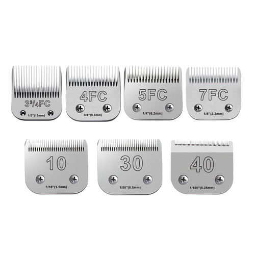 7PCS Dog Grooming Blades Compatible with Andis Dog Clippers,Dog Clipper Blades Compatible with Oster A5,Wahl km10 Dog Clippers for Animal Dog Cat Horse,Stainless-Steel Blade Sharp