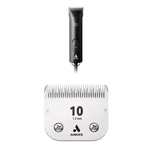 Andis 24675 ProClip 2-Speed Detachable Blade Clipper Black + Andis – 64071, Ultra Edge Dog Clipper Blade – Constructed of Carbonized Steel, Resists Heat & Rust with Long-Lasting Sharp Edges