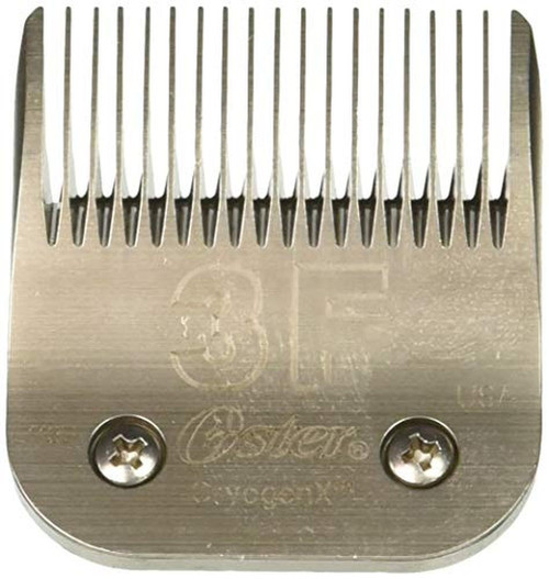 Oster Professional Pet & Dog Grooming Blades - Size 3F Cryogen-X Clipper - Compatable with all Oster Detachable Blade Clippers - Long-lasting, High-Carbon Steel & Ultra-Sharp