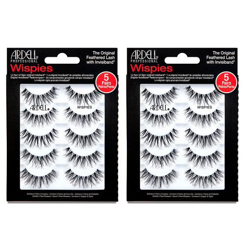 Ardell False Eyelashes Wispy Lashes, Easy Application, Natural Look, Reusable - Black, 2 Pack
