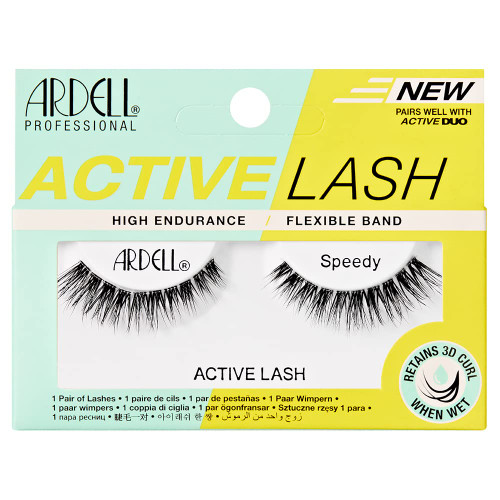 Ardell Active Lashes Speedy - Long-Lasting False Eyelashes, Sweat-Resistant, Natural Look for Active Wear