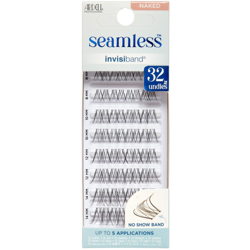 Ardell Seamless Underlash Naked Lashes DIY Lash Clusters – Cluster Lashes Natural Eyelash Clusters with Invisiband, Cluster Eyelash Extensions, Lash Extension, 32 ct