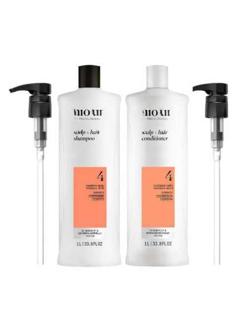 System 4 Shampoo Cleanser and Scalp Therapy Conditioner, 33.8 floz with Pumps for Men and Women